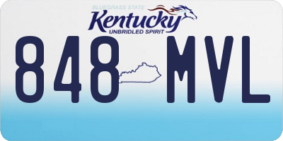 KY license plate 848MVL