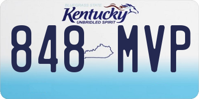 KY license plate 848MVP