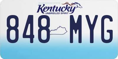 KY license plate 848MYG