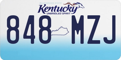 KY license plate 848MZJ