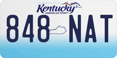 KY license plate 848NAT