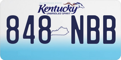 KY license plate 848NBB