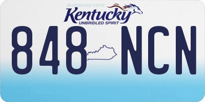 KY license plate 848NCN