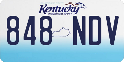 KY license plate 848NDV