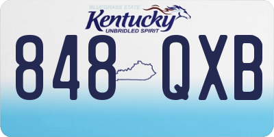 KY license plate 848QXB