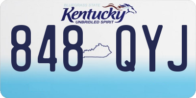 KY license plate 848QYJ