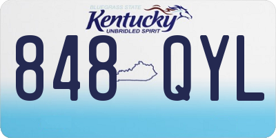 KY license plate 848QYL