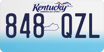 KY license plate 848QZL