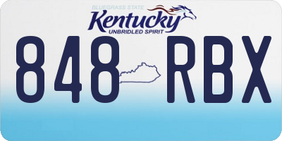 KY license plate 848RBX