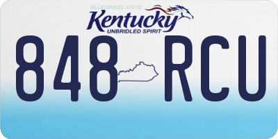 KY license plate 848RCU