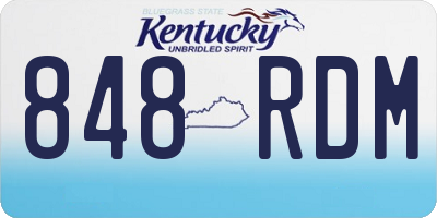 KY license plate 848RDM
