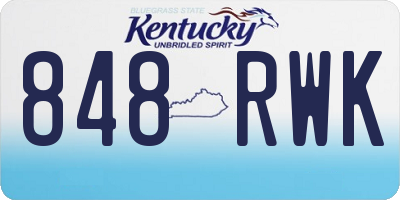 KY license plate 848RWK