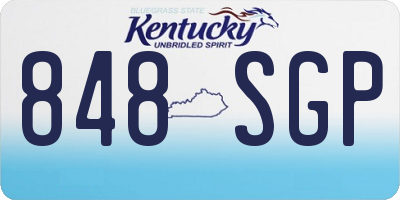 KY license plate 848SGP