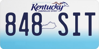 KY license plate 848SIT