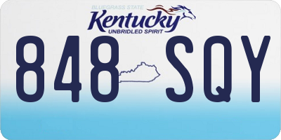 KY license plate 848SQY