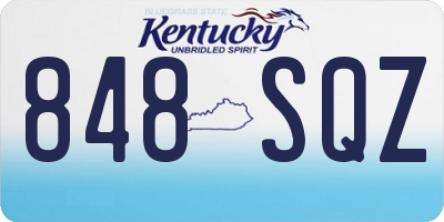 KY license plate 848SQZ