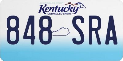 KY license plate 848SRA