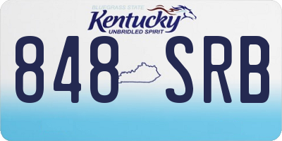 KY license plate 848SRB