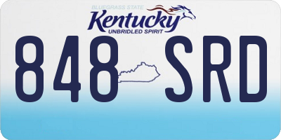 KY license plate 848SRD