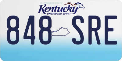 KY license plate 848SRE