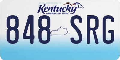 KY license plate 848SRG