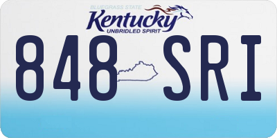 KY license plate 848SRI