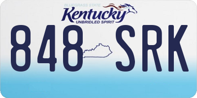 KY license plate 848SRK