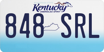 KY license plate 848SRL