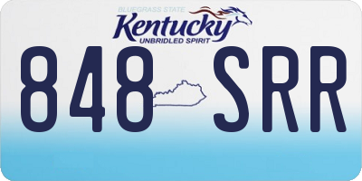 KY license plate 848SRR