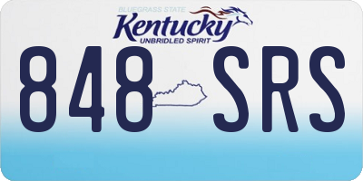 KY license plate 848SRS