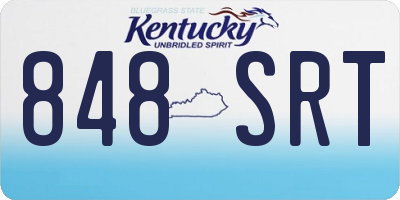 KY license plate 848SRT