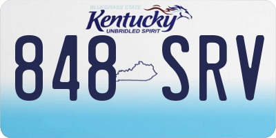 KY license plate 848SRV