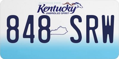 KY license plate 848SRW