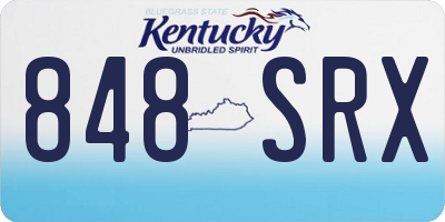 KY license plate 848SRX