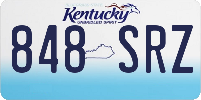 KY license plate 848SRZ