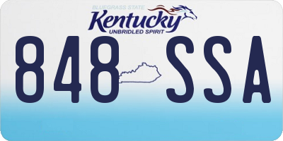 KY license plate 848SSA