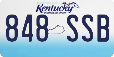 KY license plate 848SSB