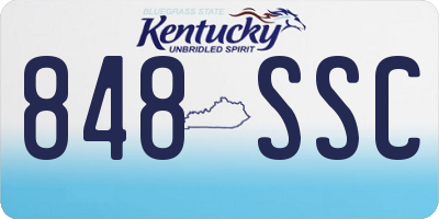 KY license plate 848SSC