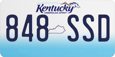 KY license plate 848SSD