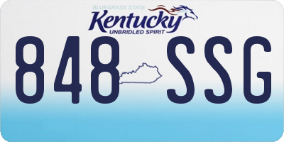 KY license plate 848SSG