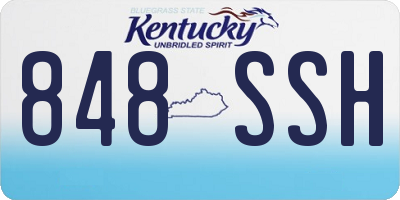KY license plate 848SSH