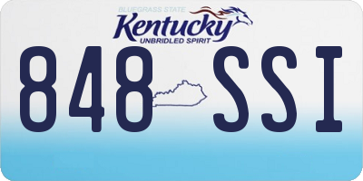 KY license plate 848SSI