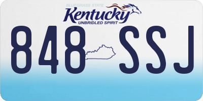 KY license plate 848SSJ