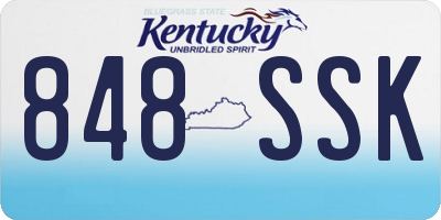 KY license plate 848SSK