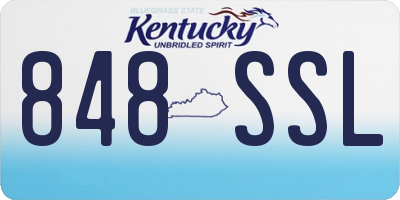 KY license plate 848SSL