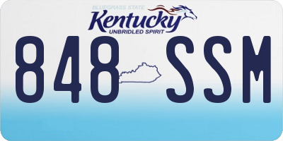 KY license plate 848SSM