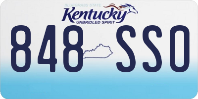 KY license plate 848SSO