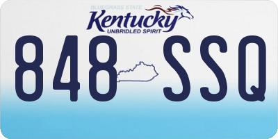 KY license plate 848SSQ