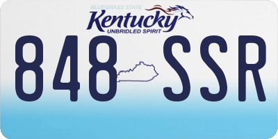 KY license plate 848SSR