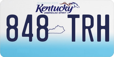 KY license plate 848TRH